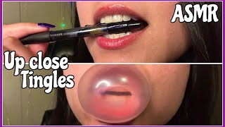 ASMR~ Up Close Pen Biting And Gum Chewing aggressively | VERY INTENSE TINGLES