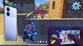 📲🦇 FreeFire Poco C65 ⚡ Settings ⚙️ 90% Headshot Rate ❤⚡ Default Dpi 392° 🥵 120Hz 🔥