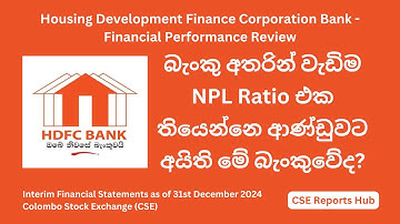 HDFC Bank (HDFC.N) 2024 Year Financial Performance | 2024 Q4 Earn Report Analysis | CSE Reports Hub