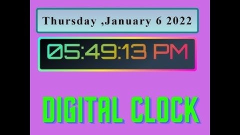 Digital Clock Using HTML ,CSS & JAVASCRIPT