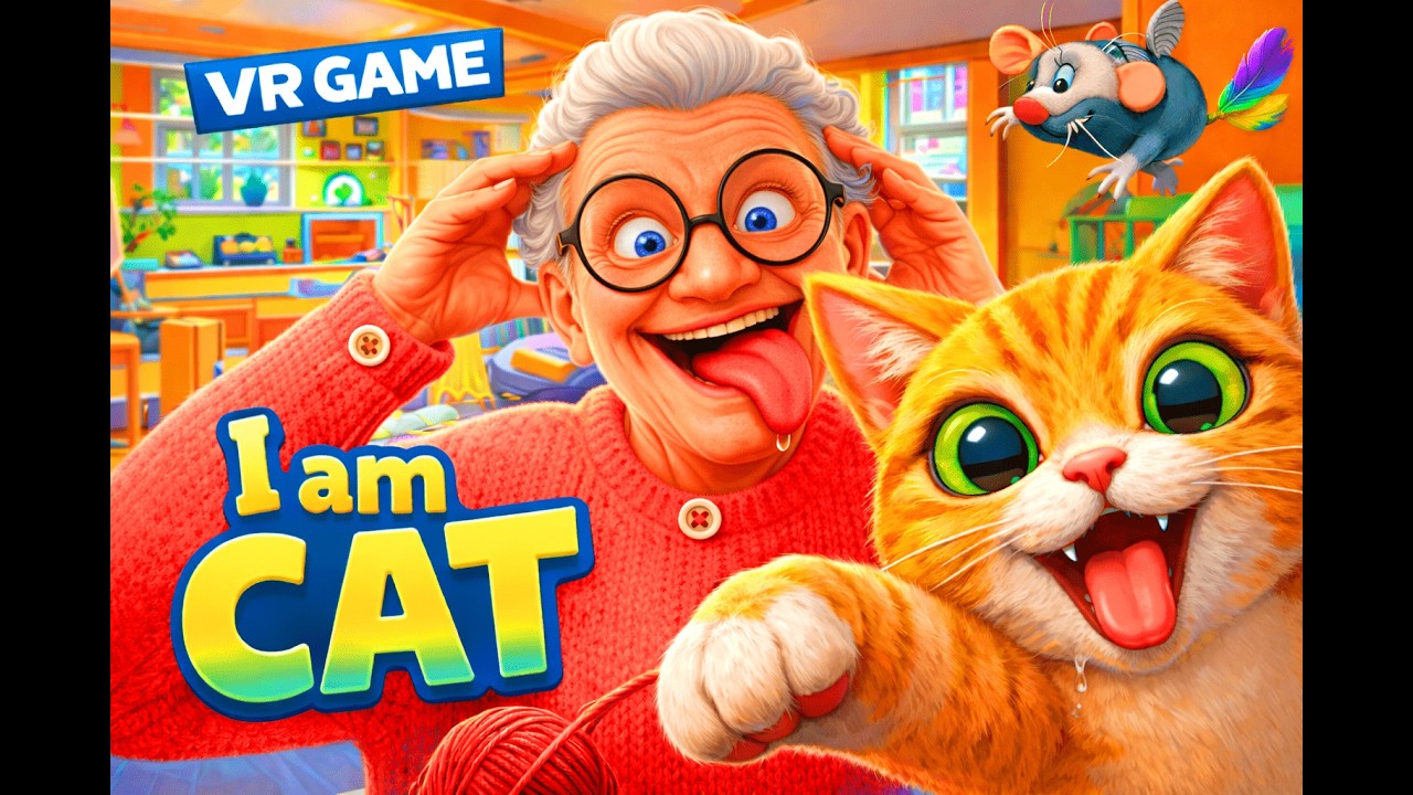 БЕ-БЕ-БЕ! 😼 Я НАДЕЛ БАБКЕ ГОЛОВУ КОНЯ, УКРАЛ ОЧКИ У БАБКИ И УБЕГАЮ! VR Game I Am Cat VR