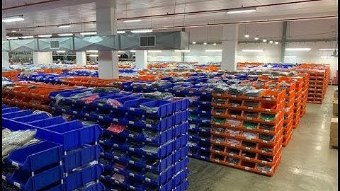 Drop test of plastic stack storage bin