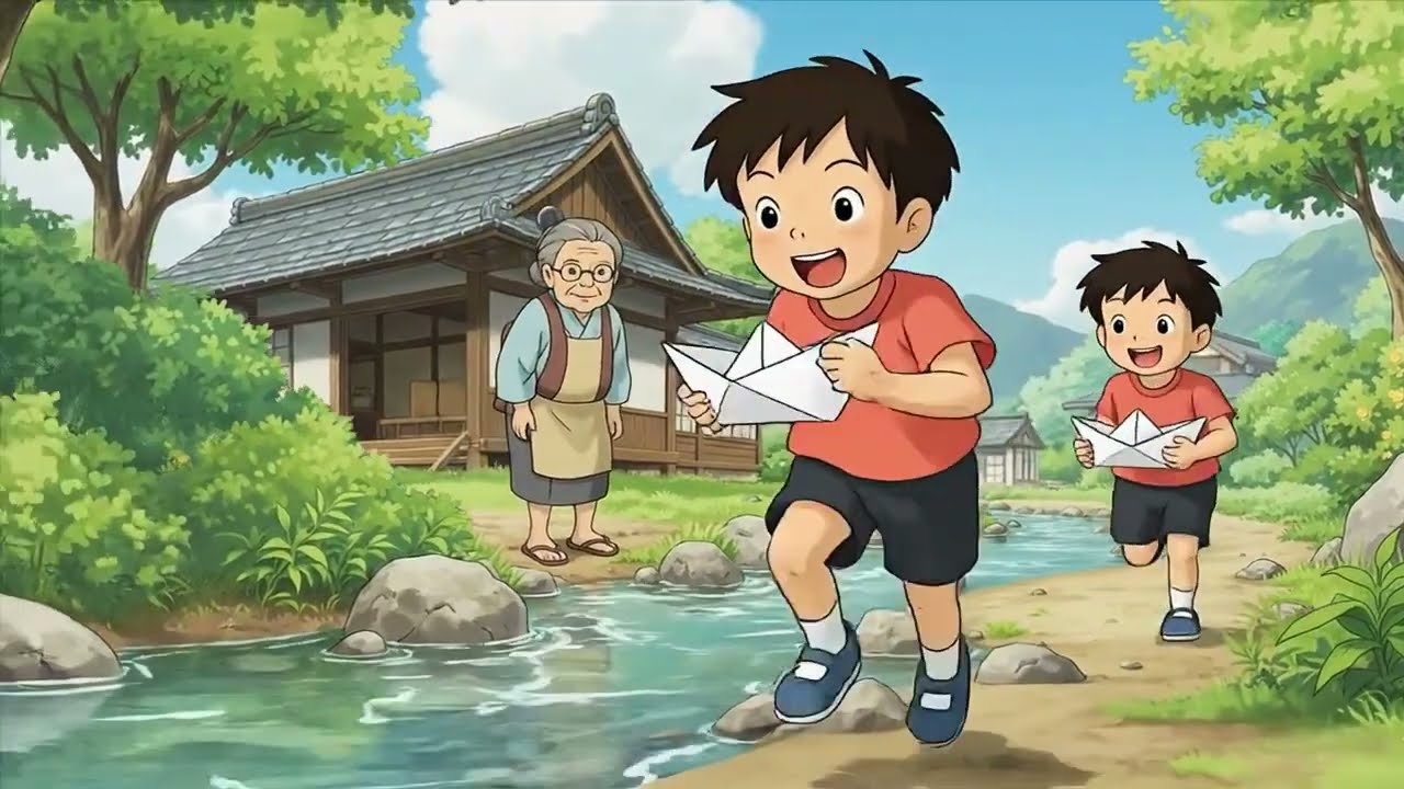 The Paper Boat Journey 🚤 | Ghibli-Inspired Cozy Ambience 
