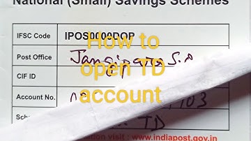 How to open a New TD Account In Darpan Device