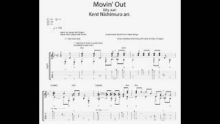 Movin' Out | Kent Nishimura arr.  | Custom Guitar Transcription | Custom Music Transcription
