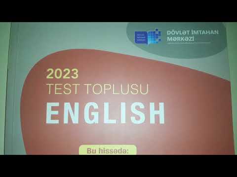 İngilis dili yeni test toplusu 2023 CAVABLAR (1-ci hissə)