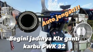 Ganti karbu PWK 32 di kawasaki klx/dtracker auto ngacirr #supermotomodifikasi
