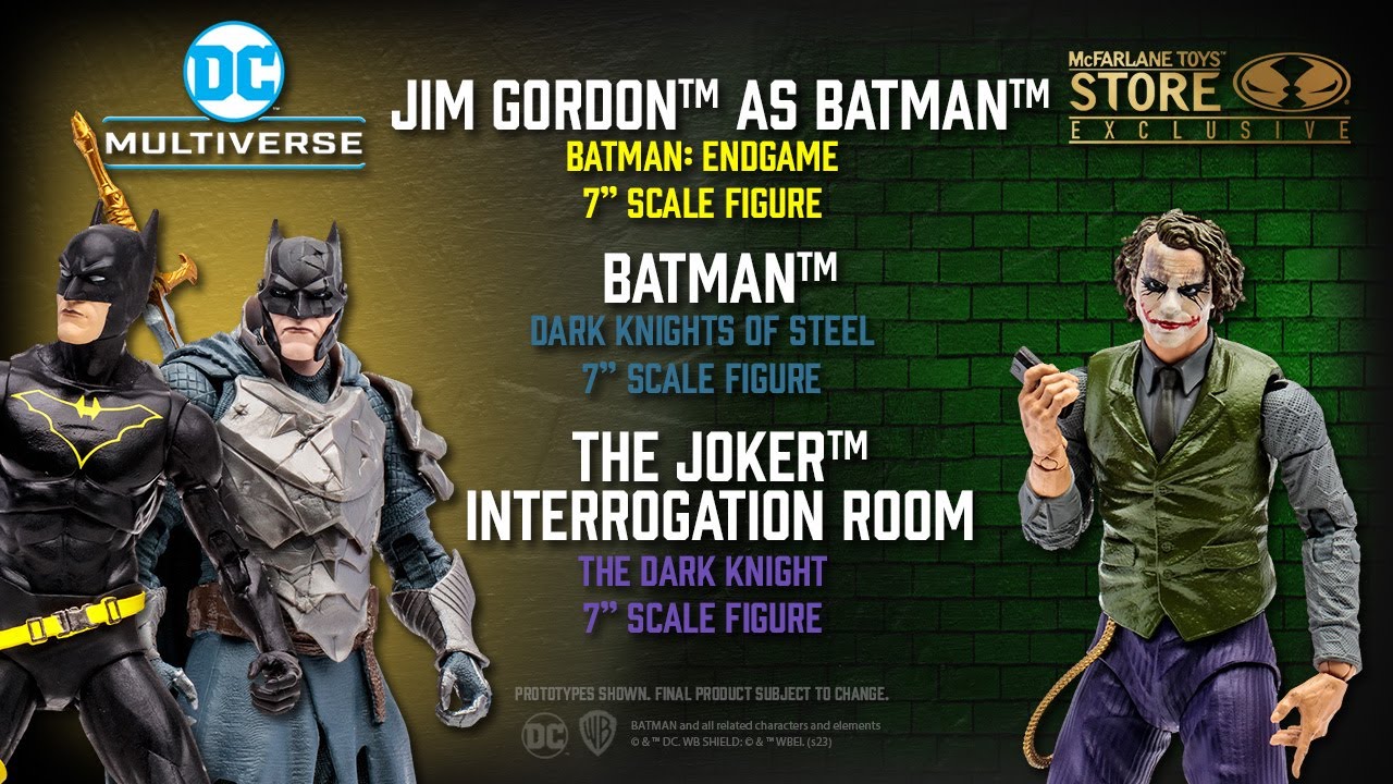 DC Multiverse™ Bundle (3) 7" Figures McFarlane Toys Store Exclusive Action Figure Showcase