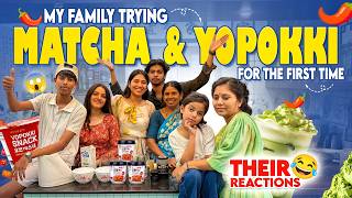 My Family Tried Matcha & Spicy Yopokki for the First Time... Their Reactions Were Hilarious 😂 screenshot 4