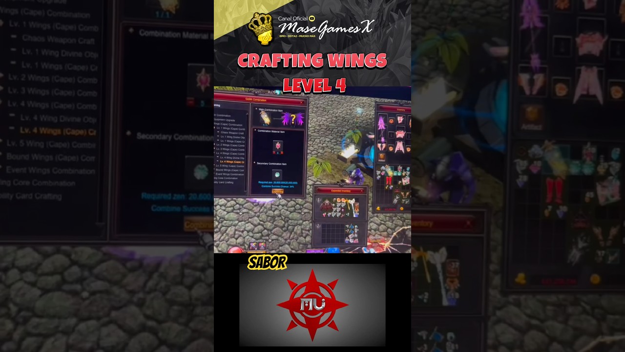Crafting Wings Level 4⚡ MU Online 2025 | Build & Gameplay 🔥
