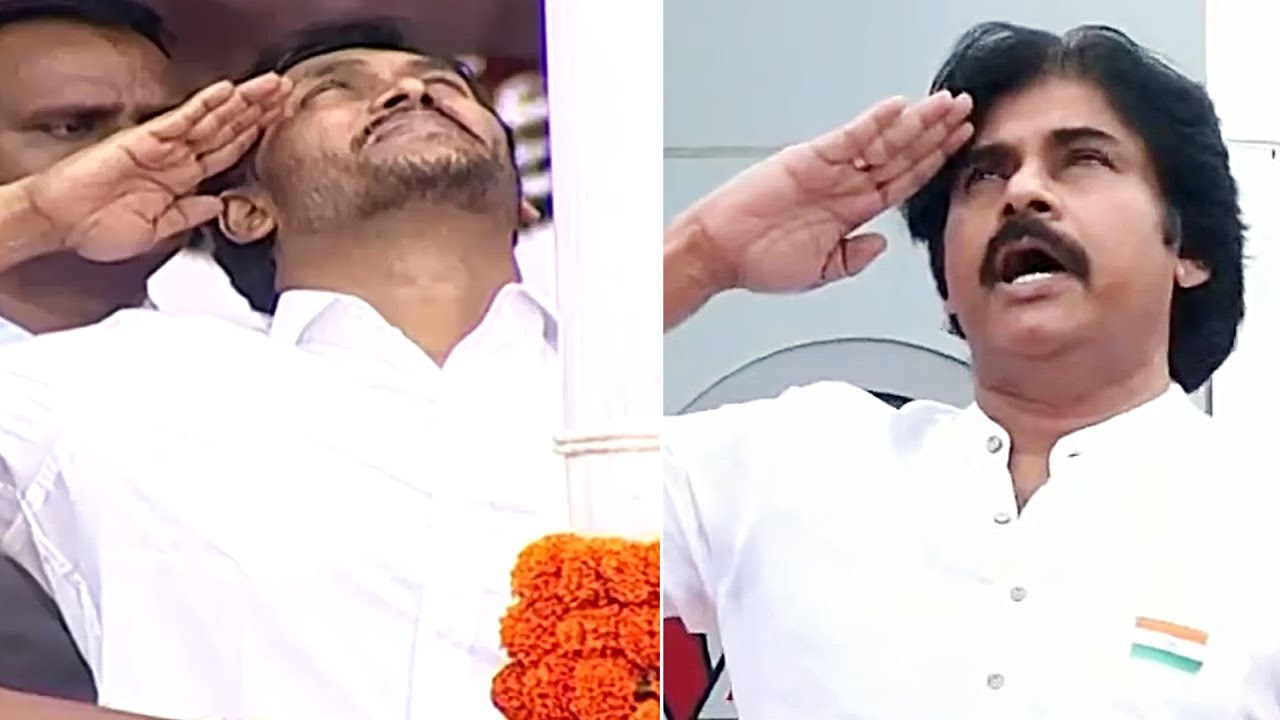 CM YS Jagan And Pawan Kalyan National Flag Hoisting Visuals | Independence Day Celebrations 2022 |DC