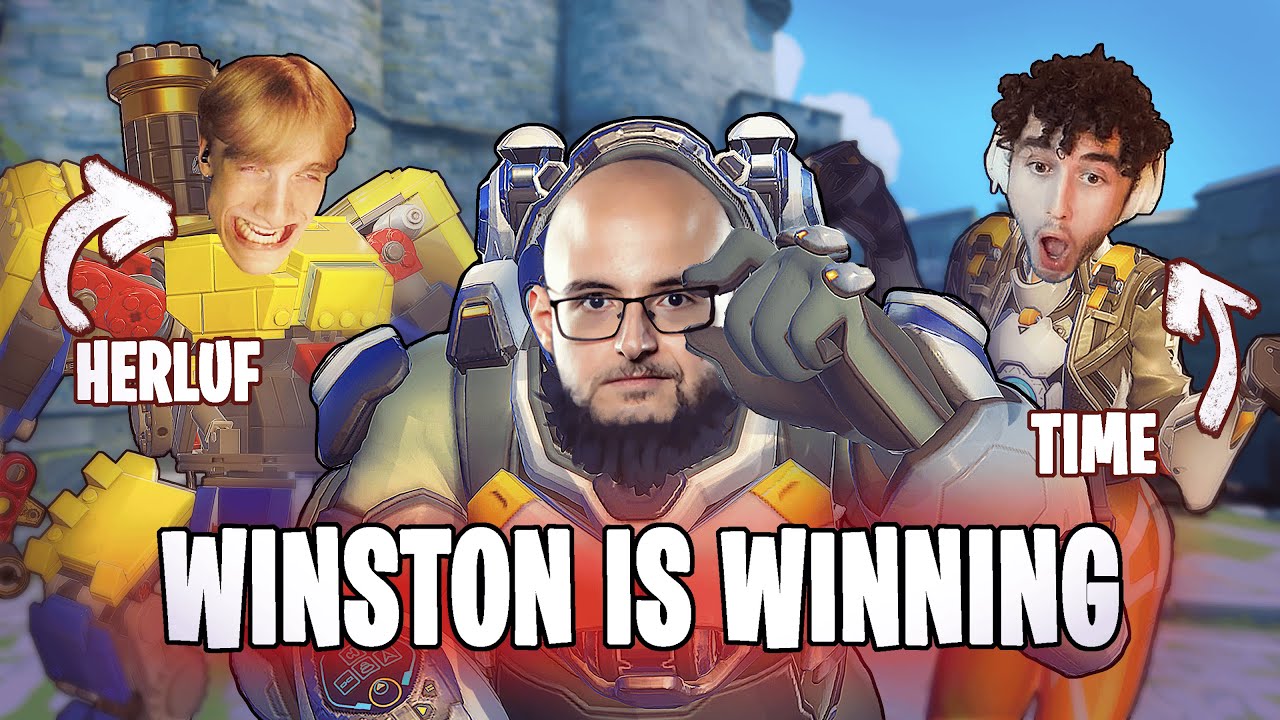 УИНСТОН ПОБЕДИЛ x ХАДИ x ХЕРЛУФ x ВРЕМЯ /// Overwatch 2 PRO ТОЧКА ЗРЕНИЯ Уинстона