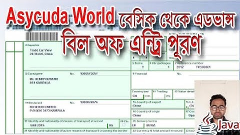 Asycuda world Bill of Entry fillup A to Z. এস আই কোডার কাজ যেভাবে করবেন। Asycud for Beginner.