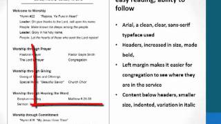 Typography in Church Bulletins, how small changes can make it easier to read.mp4