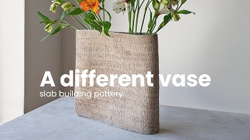 slab building pottery: creating a unique textured ceramic vase