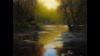 Painting lesson for Beginners landscapes in oil tonalism and realism ( Narrated lesson)