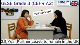 A2  English Test Selt Spoken Exam Gese Grade 3 Visa Extension Family Partner Visa