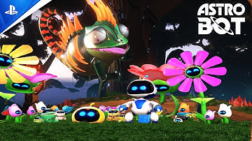 ASTROBOT - Part 4 Mecha Leon boss fight in Camo Cosmos walkthrough | PS5