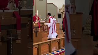 Maggie’s first day as a Thurifer, Pentecost Sunday 2022.