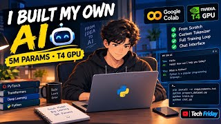 I Built My Own 5M Parameter AI Model From Scratch on Google Colab 🚀 | T4 GPU