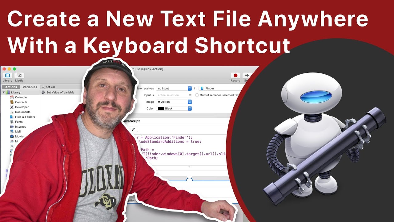 Create a New Text File Anywhere With a Keyboard Shortcut On a Mac - YouTube