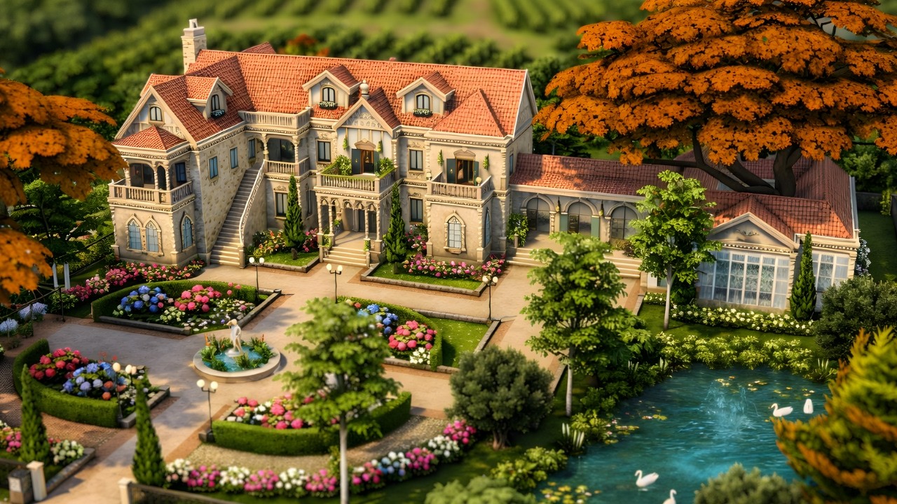 Ondarion Garden Estate 👑 Royalty & Legacy 🏰 The Sims 4 Speed Build | No CC
