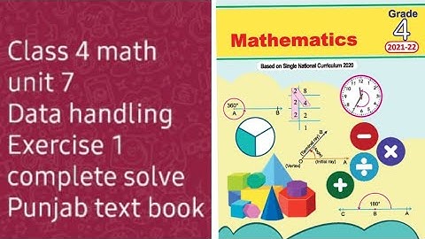 class 4 math unit 7 data handling ex 1/grade 4 math chapter 7 exercise 1