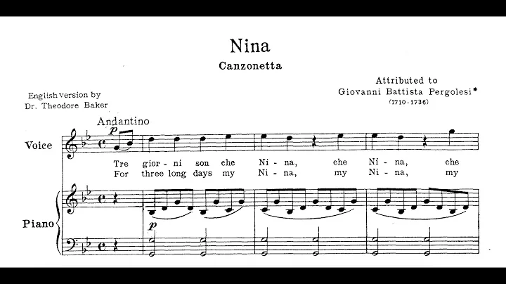 Nina (Giovanni Battista Pergolesi) - Piano Accompa...