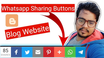 How to Add Social Sharing Button to Blogger & Wordpress - Includes Whatsapp Sharing Button