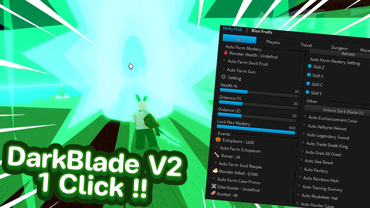 [SHOWCASE] Dark Blade V2 One Click!! (Deity Hub) YouTube