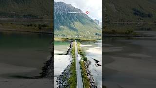 This is so UNREAL! 🤯 #norway #lofoten #camping #motorcycleadventure