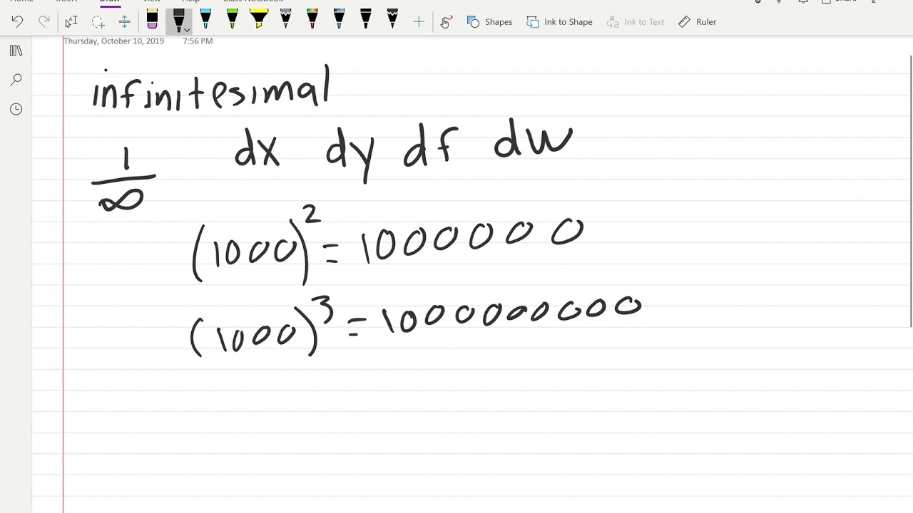 infinitesimals 0.999 infinitesimals 0.999