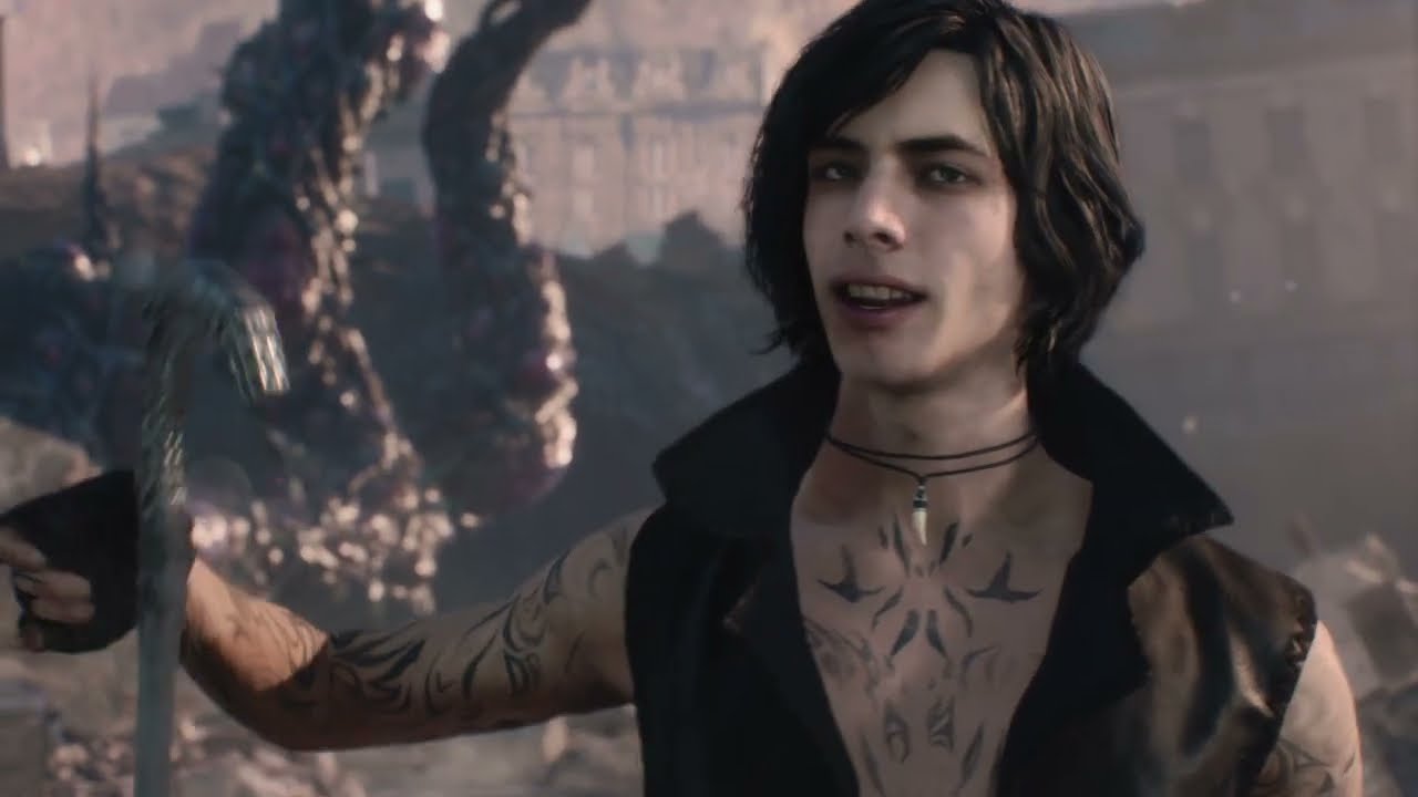 Devil May Cry 5_ Nero and His father V Vergil (description below)