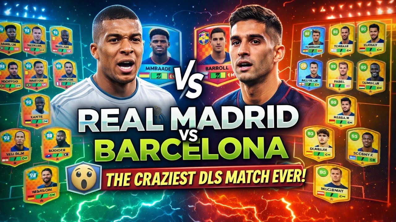 REAL MADRID vs BARCELONA 😱 | The Craziest DLS Match Ever! 👑❤️‍🔥