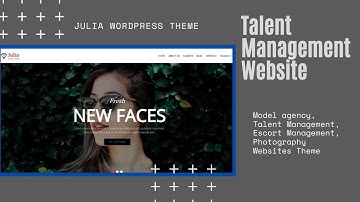 Model agency, Talent Management Website | Photography Website Theme | Julia WordPress Theme