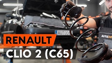 Hoe een spiraalveer vooraan vervangen op een RENAULT CLIO 2 (C65) [AUTODOC-TUTORIAL]