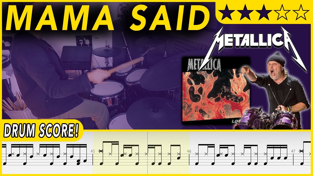 Mama Said - Metallica | DRUM SCORE Sheet Music | 