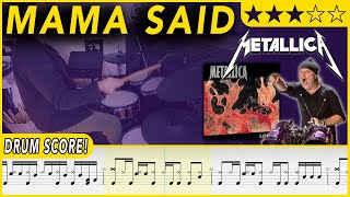 Mama Said - Metallica Drum Score Sheet Music Drumscribe