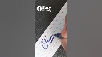 Orange - How to write English cursive writing  | cursive handwriting practice #shorts #shortsfeed