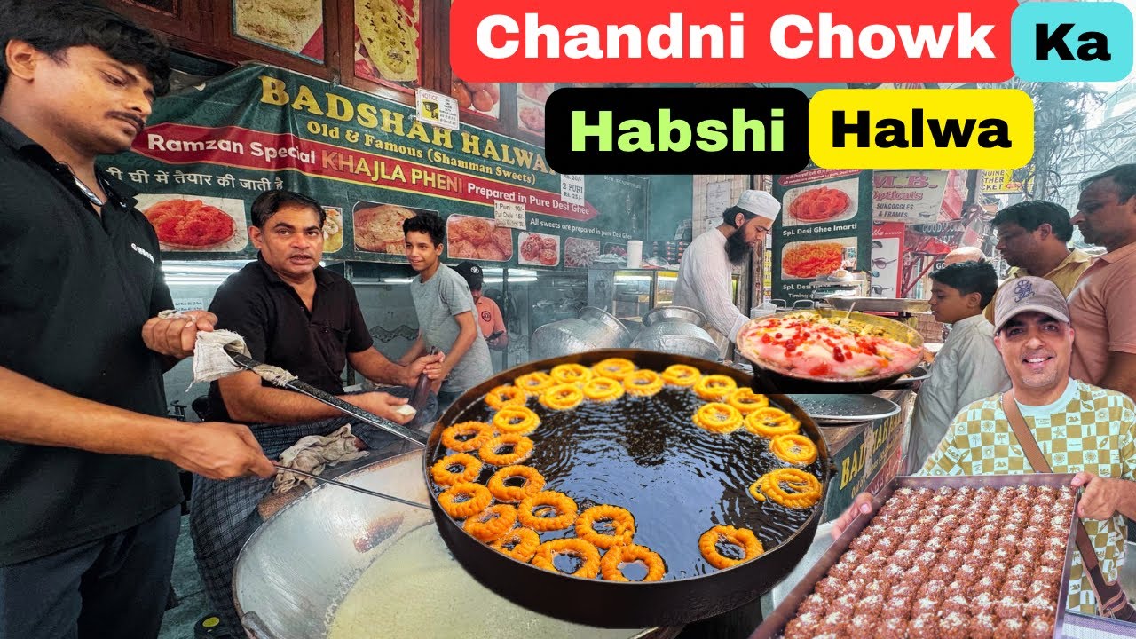 Chandni Chowk Ka World Famous Habshi Halwa | Desi Ghee Ki Poori Aloo| Brown Kheer | Irani Chai |