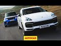 Porsche Cayenne Turbo vs Range Rover Sport SVR - £100k SUVs reviewed | Autocar