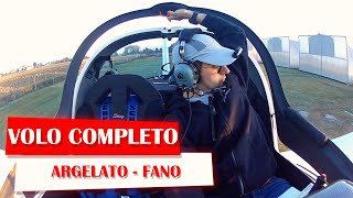 Un volo completo da Argelato a Fano con comunicazioni radio con l'ultraleggero