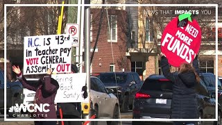 Teachers push for NC lawmakers to pass state budget, fund public schools
