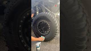 Restore your tires to jet black with Galactic Black Tire Shine! #shorts #detailing #howto #diy #tire