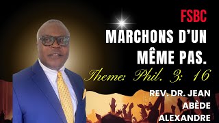 Rev. Dr. Jean Abède Alexandre | MARCHONS D'UN MEME PAS | 14 mai, 2025