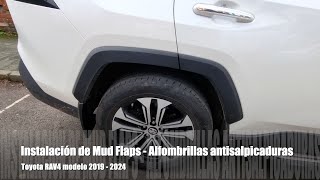 Instalación Mud Flaps Toyota RAV4 2019 - 2024