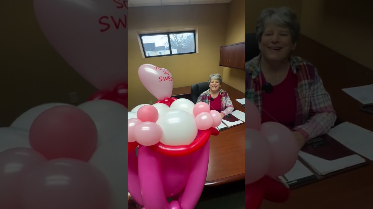 Sweet surprise! Watch Dorothy light up as she receives a festive balloon cupcake
