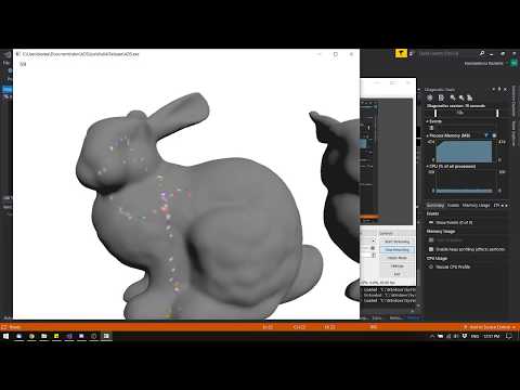 Ray casting using an octree holding vertices