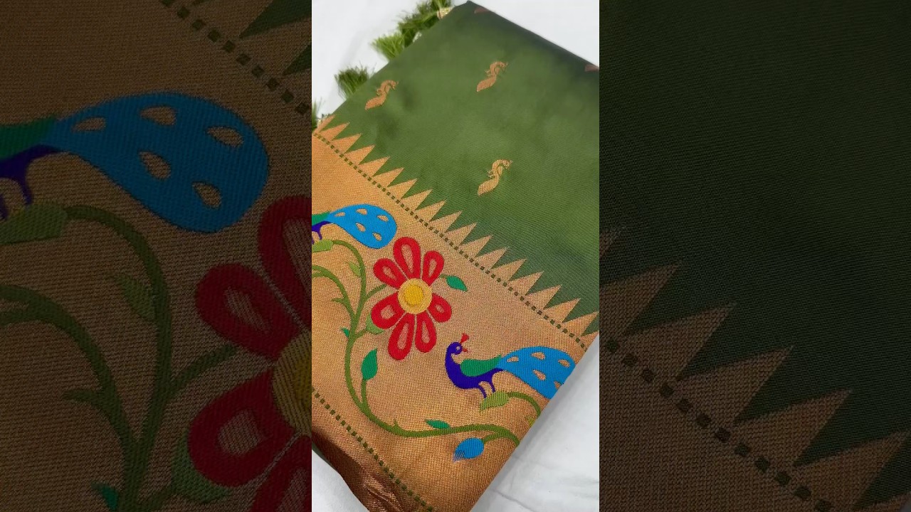 Soft Silk Peacock Design Paithani Saree