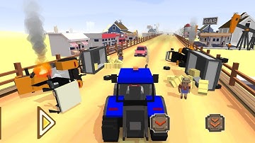 Caught up in a bad accident on the race track - Blocky Farming and Racing Simulator | game play